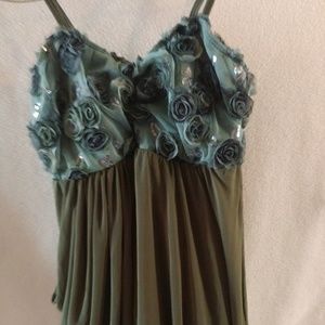 Weissman dress costume juniors womens olive green