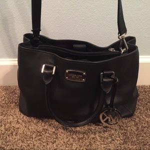 Black medium cross body and shoulder bag