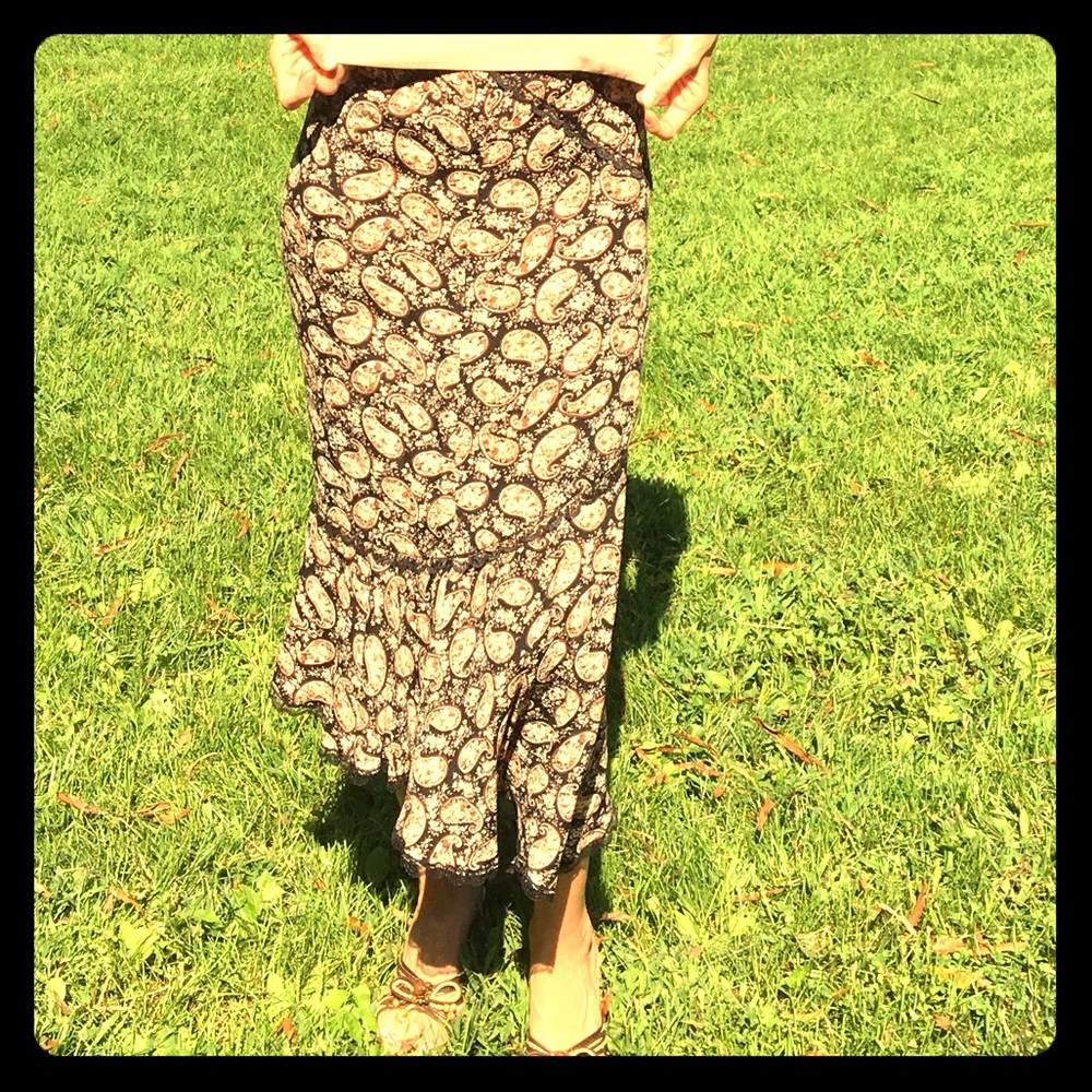 Sooki high waisted boho skirt size small.