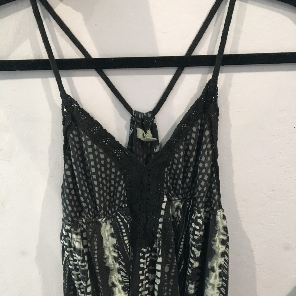 Black and gray tye die shirt