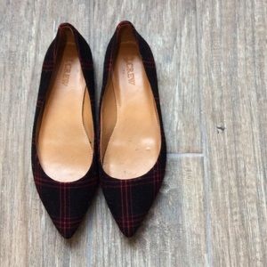 Plaid Pointed-Toe Flats