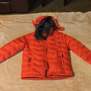 Fleece lined down winter jacket