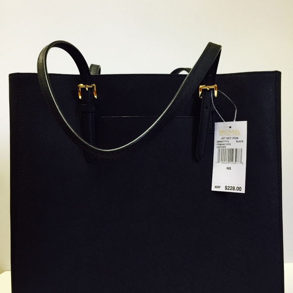 MICHAEL KORS NEW AUTHENTIC BLACK TOTE BAG - Picture 2 of 3