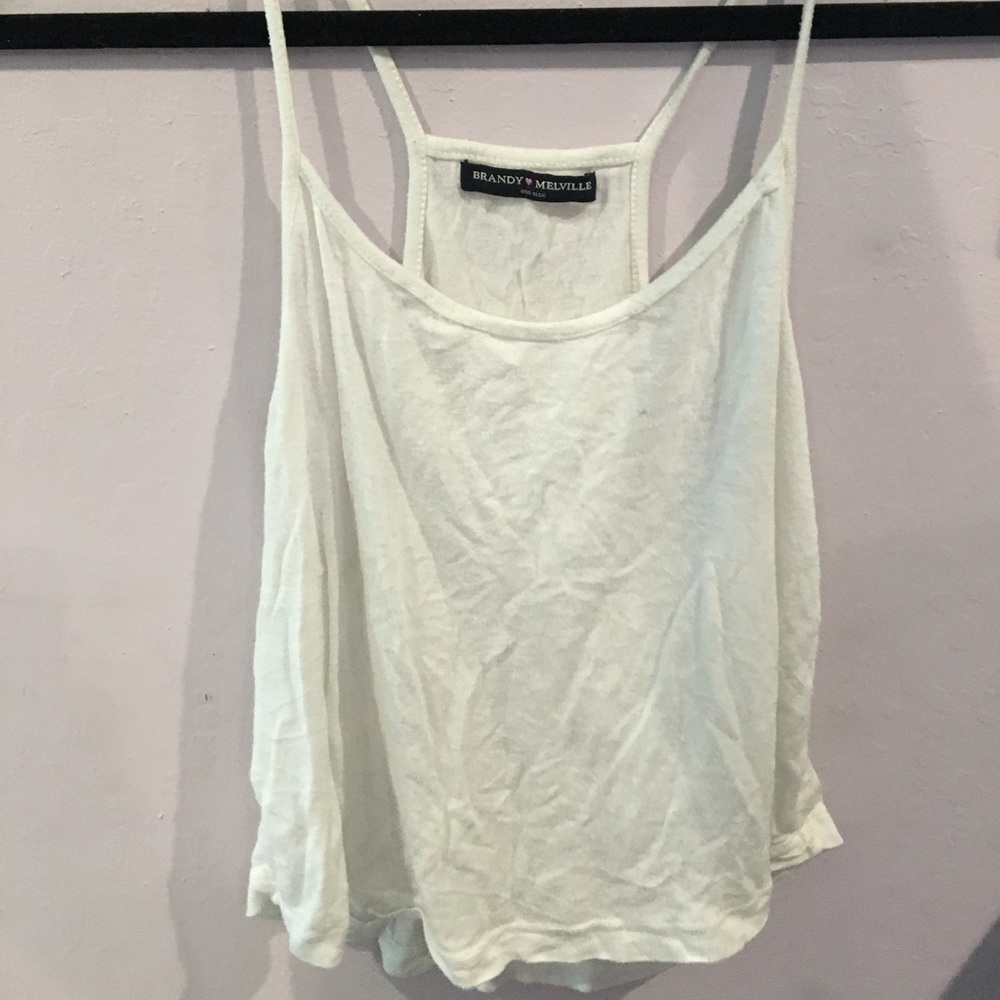 White flowy brandy Melville tank