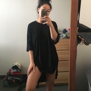 Black over size t shirt