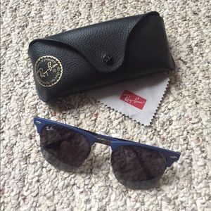 NWOT Blue Ray-Ban Clubmaster Sunglasses