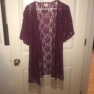 Lularoe Monroe Lace Kimono