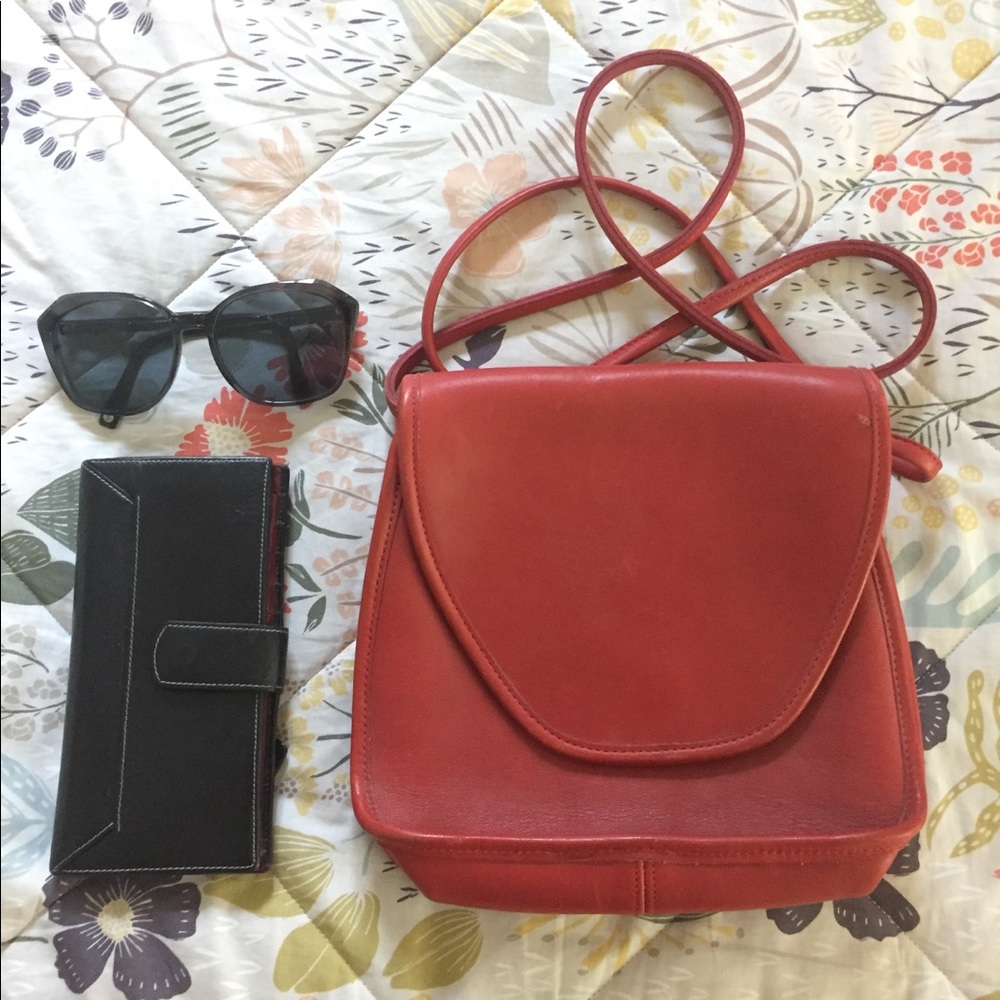 Vintage Red Coach Bag