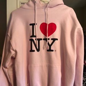 Large Pink I ❤️NY Hoodie