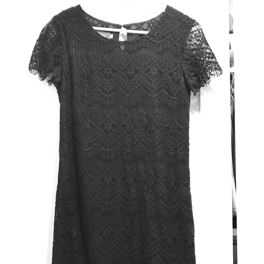 Anthropologie black lace dress