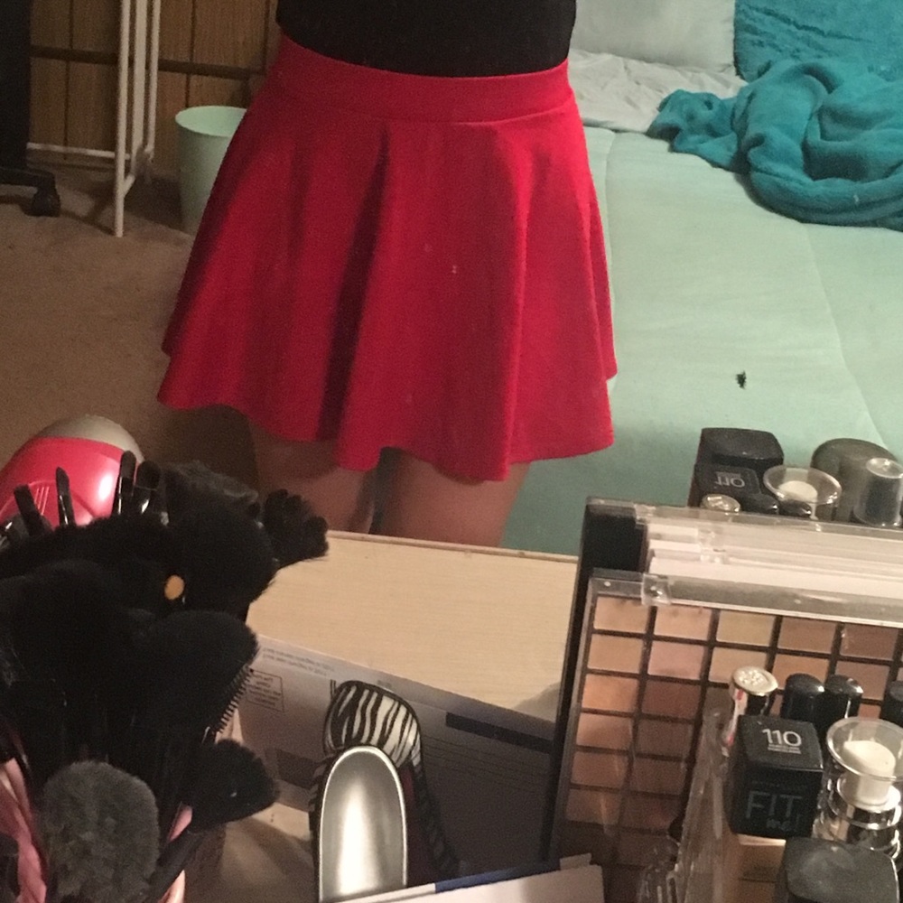 WORN ONCE Red Skater Skirt