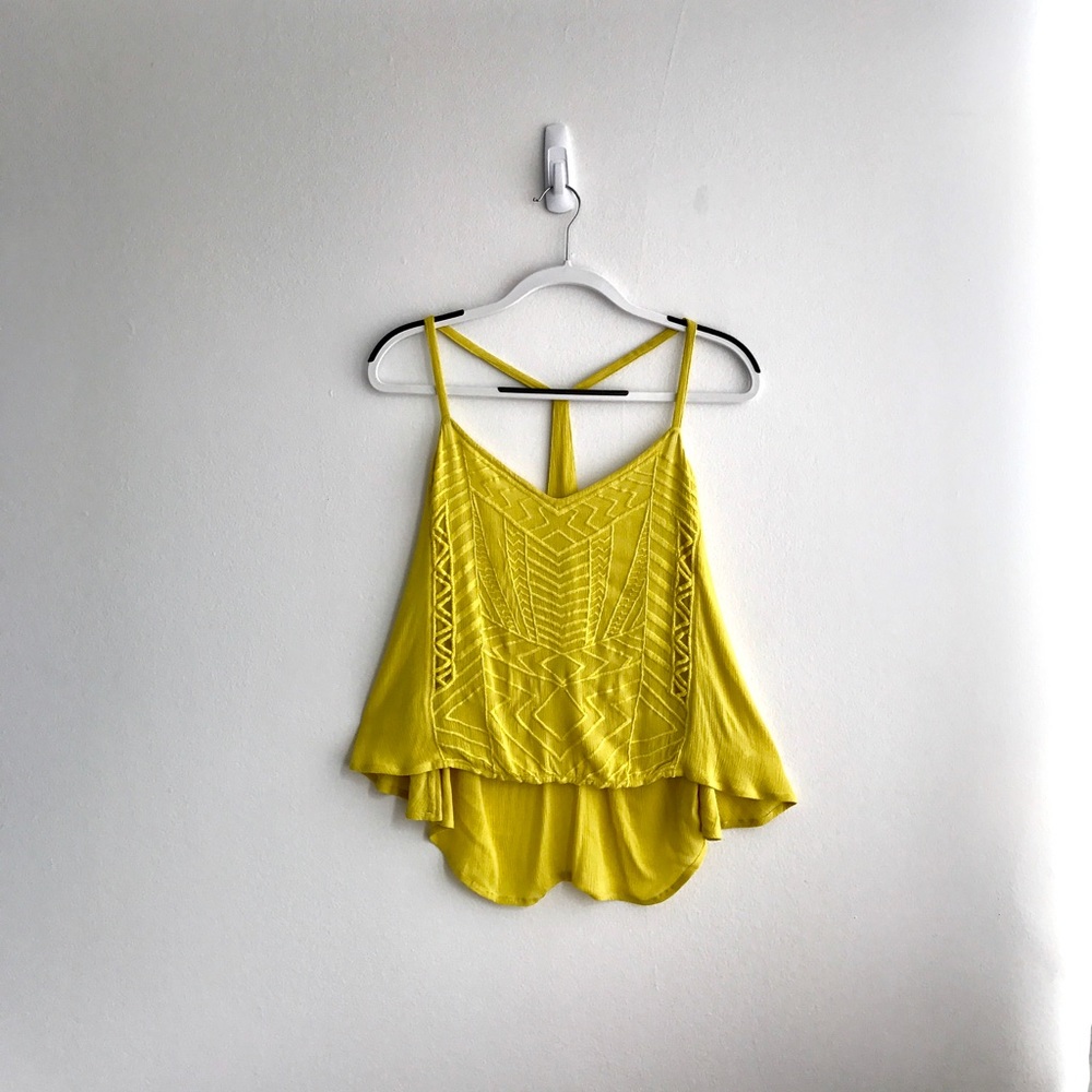 Urban Outfitters Ecote Yellow Tank Top