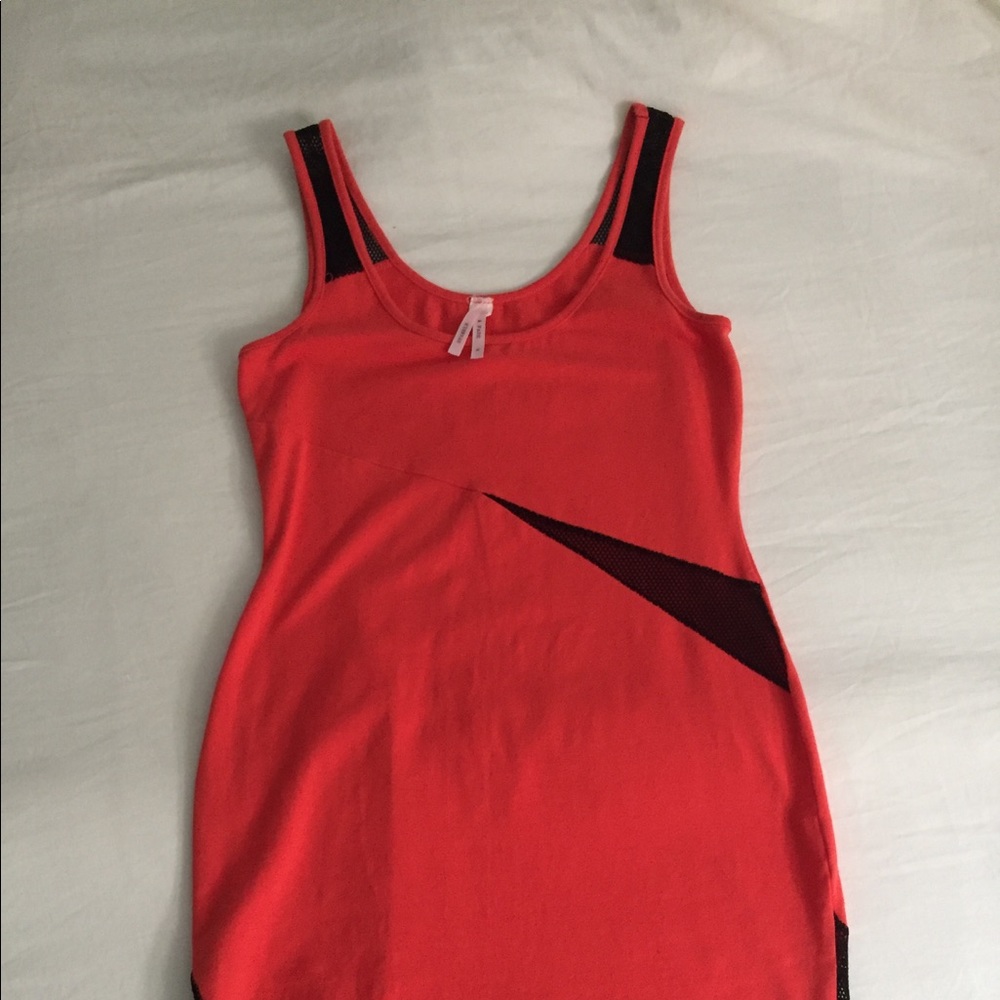 UO Sparkle & Fade Orange Bodycon