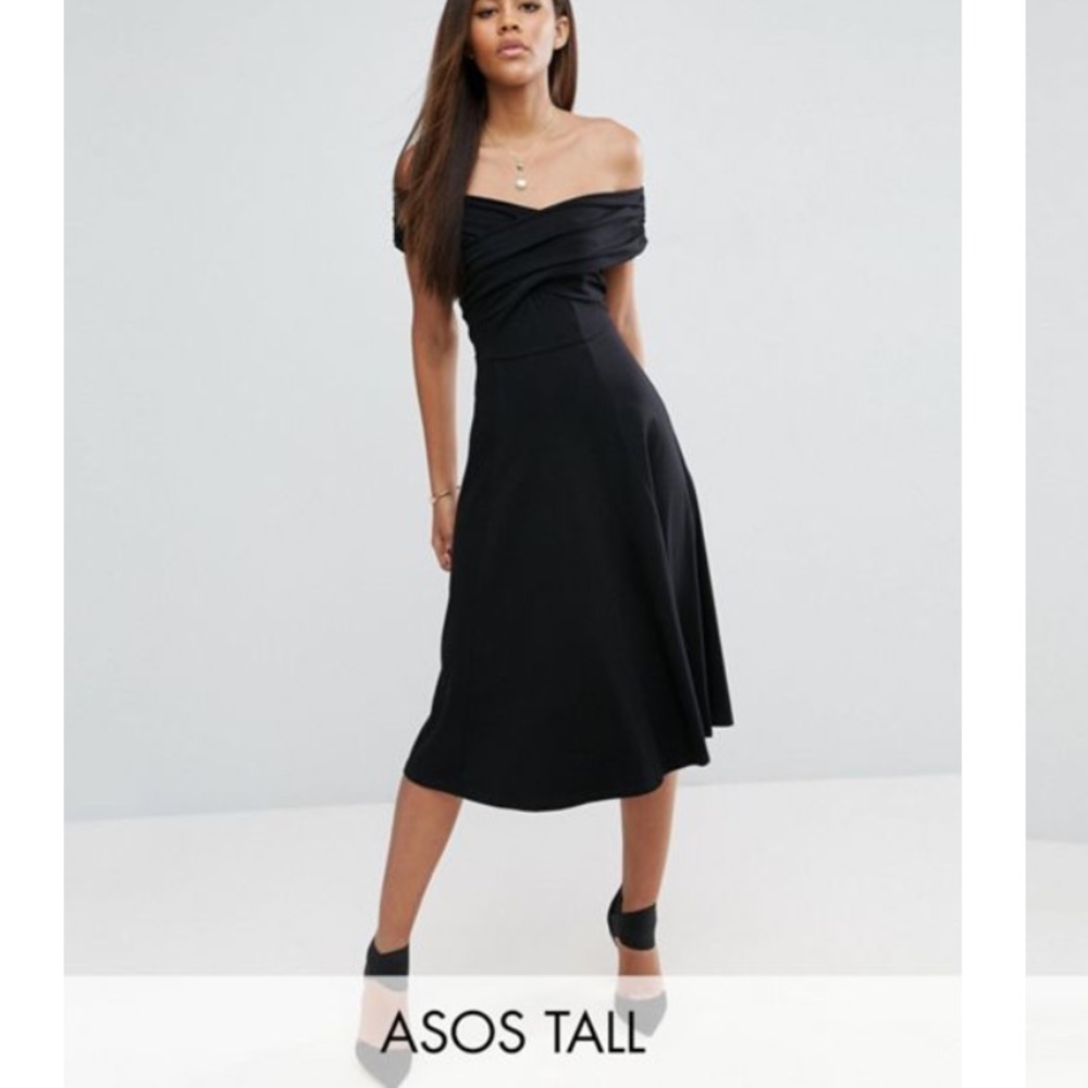 ASOS Skater Dress with Bardot Neckline