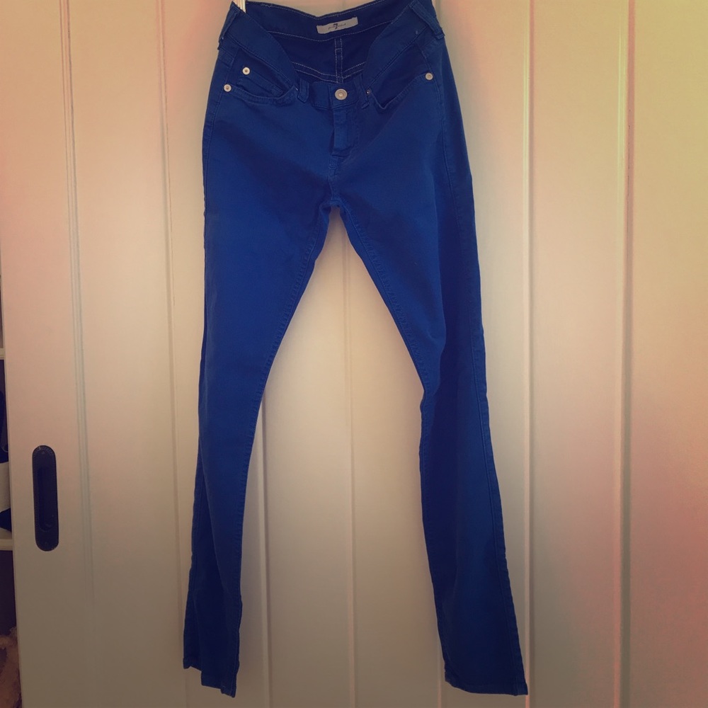 Royal blue 7 jeans