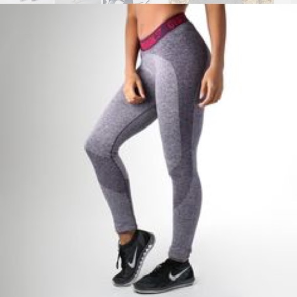 gym shark Pants - Gymshark leggings dry flex faded purple