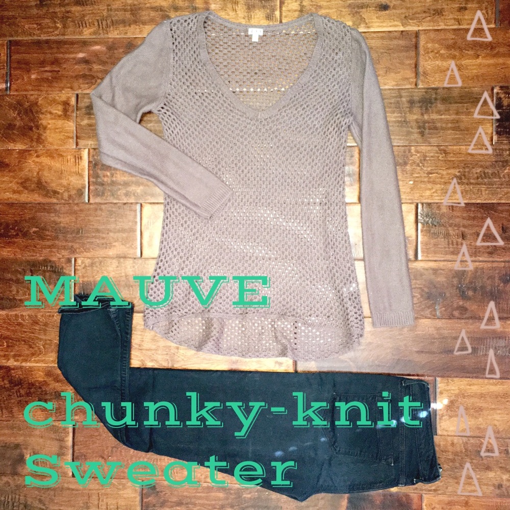 Mauve Chunky Knit Sweater