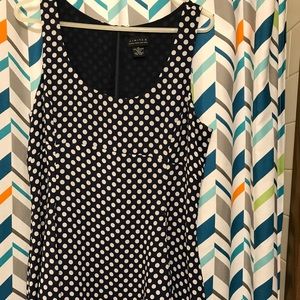 Navy pokes dot dress