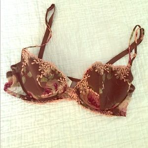 Lejaby Floral Demi Cup Bra 34C