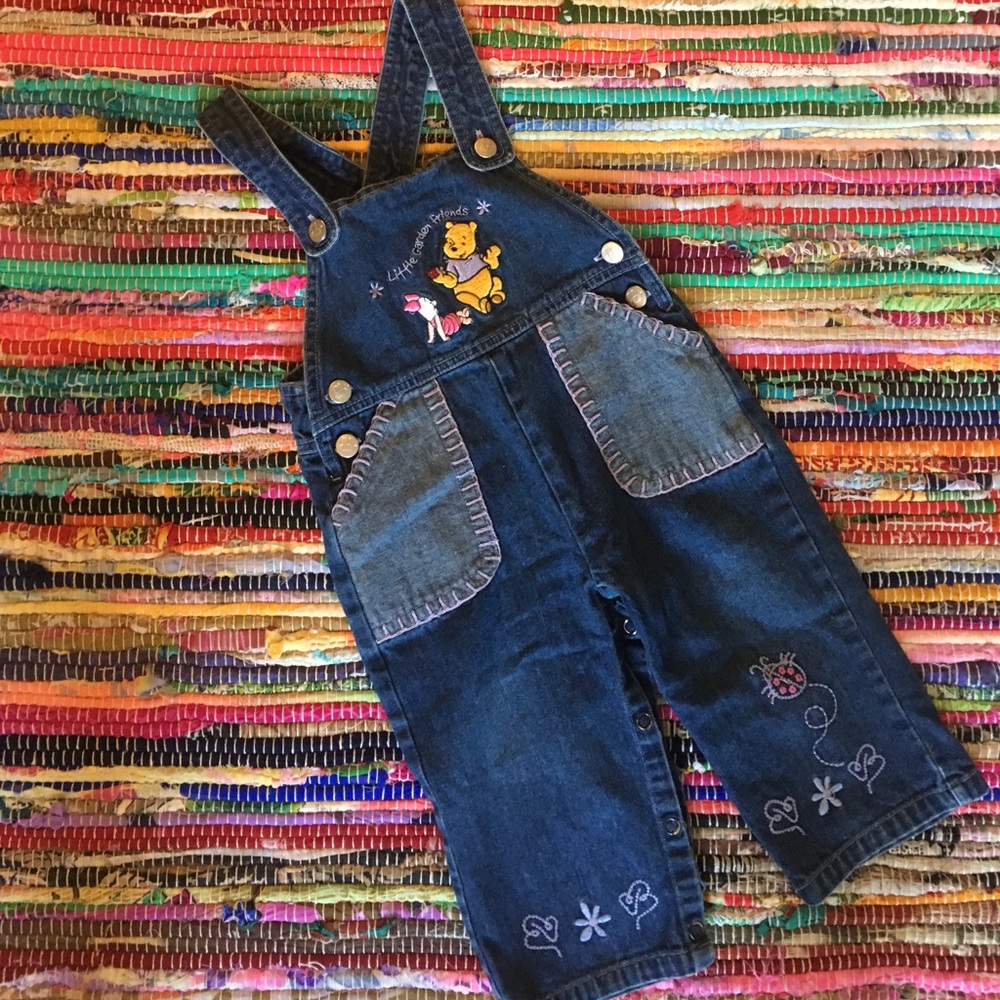💜EUC 18 mos Pooh overalls💜
