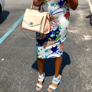 Light blue chunky heel