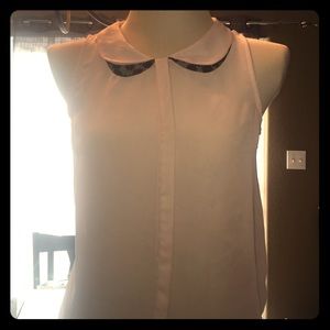 Light Pink and Black Lace Top