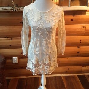 Sheer lace Forever 21 top