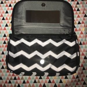 Thirty One tri fold cosmetic travel bag w/ mirror