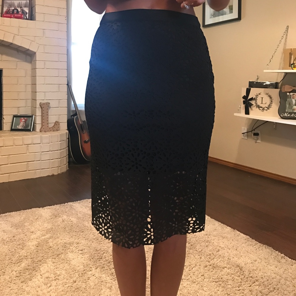 Black flower skirt
