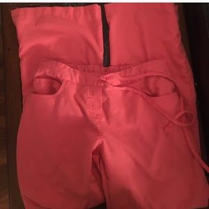 Coral greys anatomy scrub pants