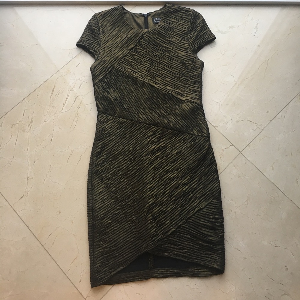 Ronny Kobo Gold Mini Dress