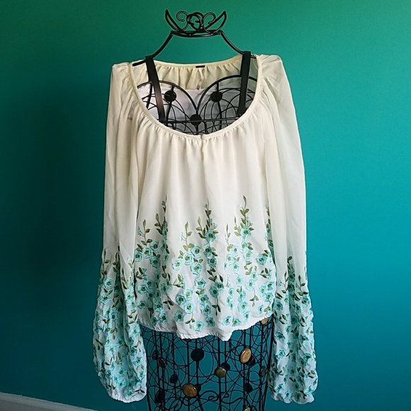 Free People Tops - Free People long sleeve sheer blouse