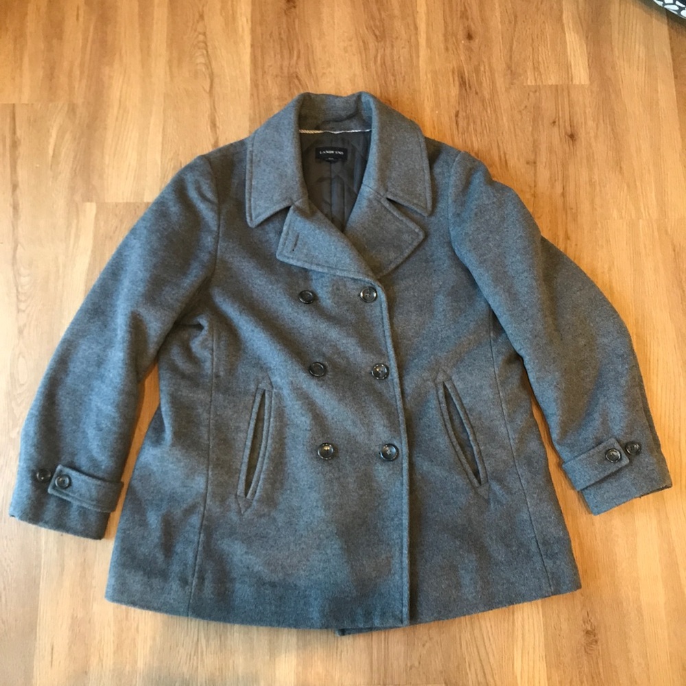 Lands End Wool Pea Coat