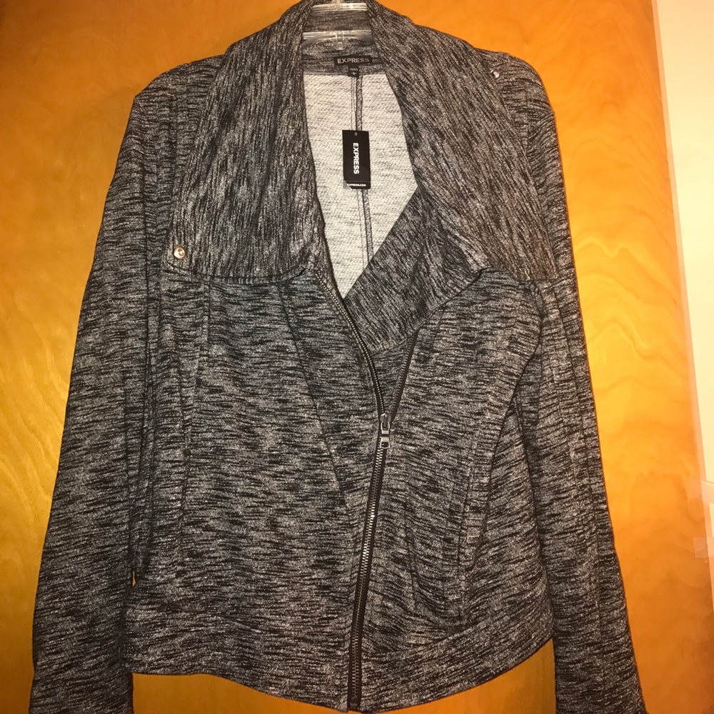 Express Large knit Moto Jacket