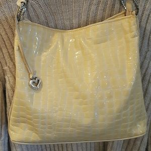 Brighton creamy faux croco embossed purse