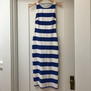 Zara racerback form fitting striped dress