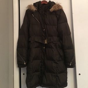 Rachel Roy XL Belted Puffer Coat