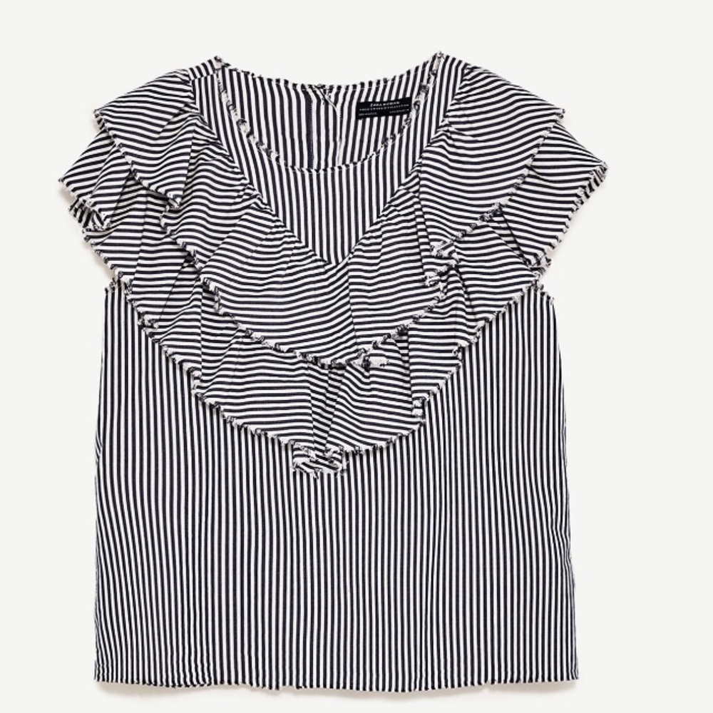 Zara Stripped Poplin Shirt - Picture 8 of 8