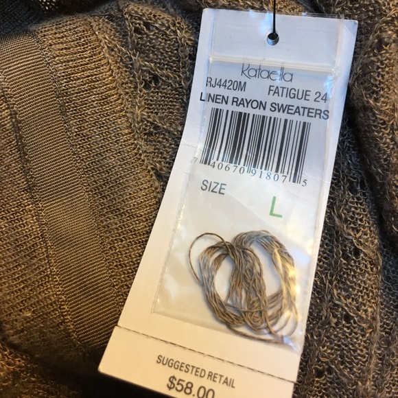 NWT Rafaela linen rayon sweater - Picture 4 of 4