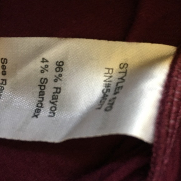 Cabi Burgundy Lola Tee Draped Neck Scoop Cowl - Picture 5 of 5