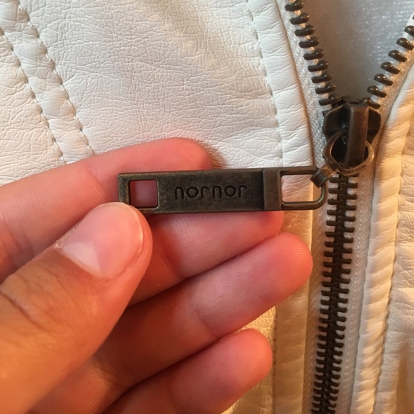 Cream Leather jacket - Picture 2 of 4