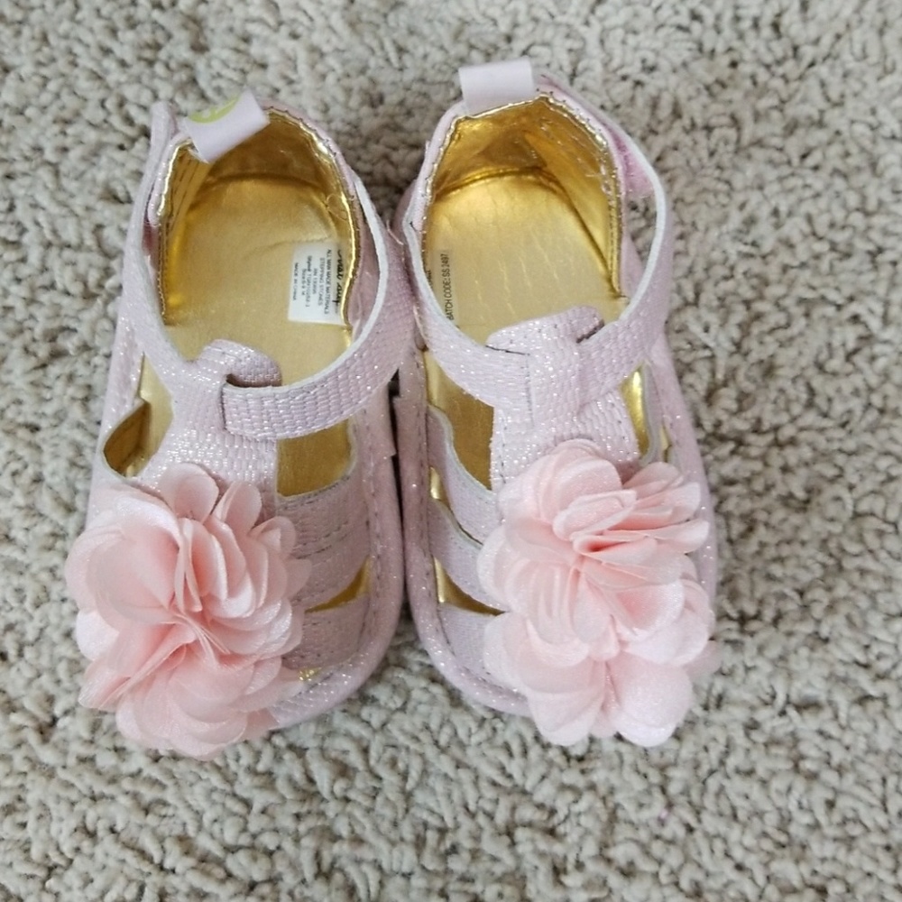 First Steps sparkly pink sandals