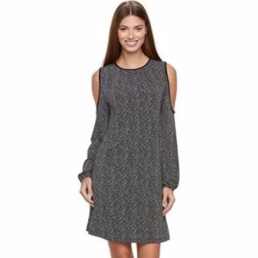 APT 9 COLD SHOULDER LONG SLEEVE DRESS SZ Xs - Picture 1 of 8