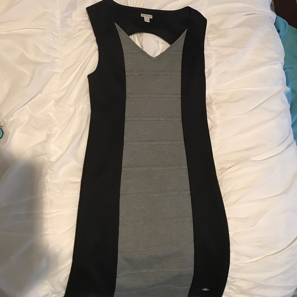 GUESS grey and black tight dress XS