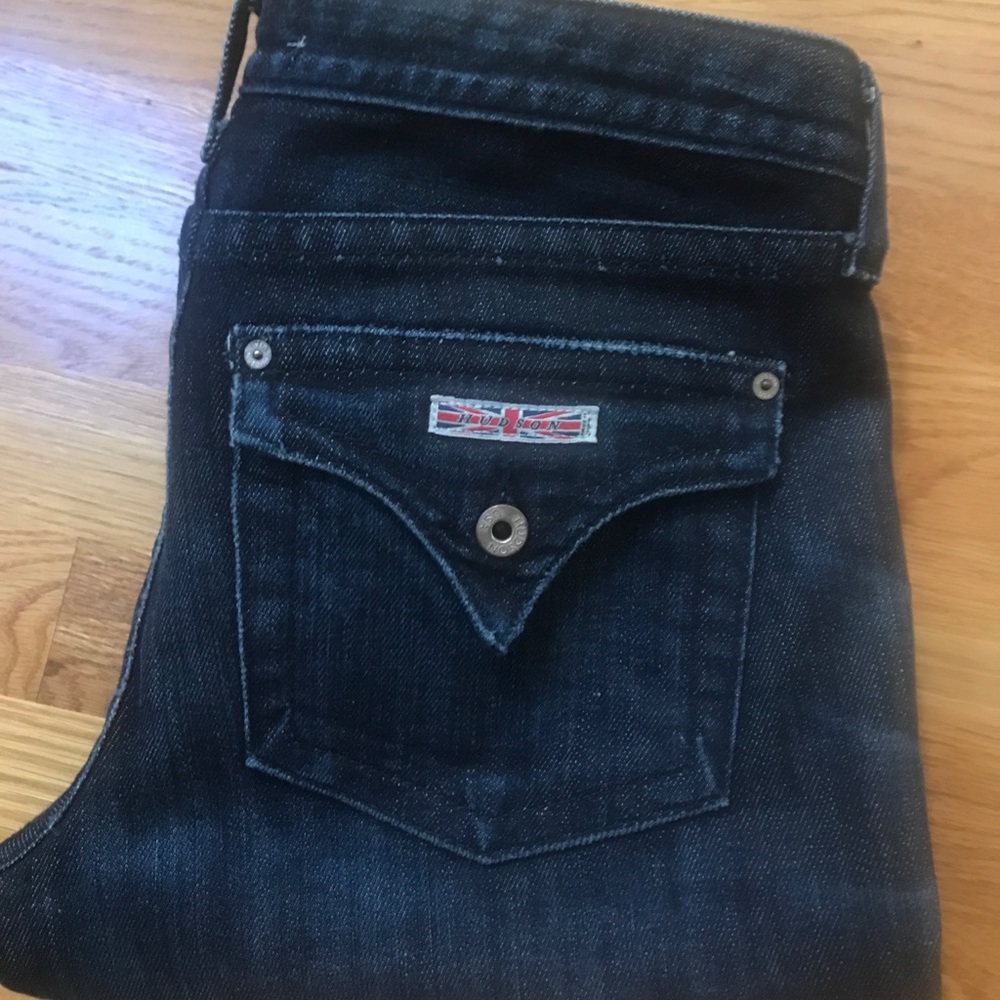 Hudson Straight Leg Jeans, Size 29, Dark Wash