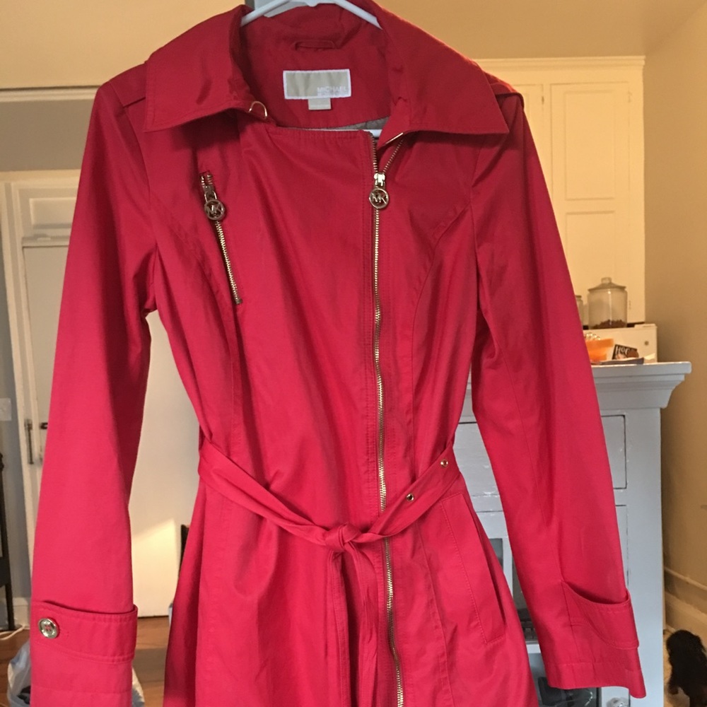 Michael Kors Red Raincoat