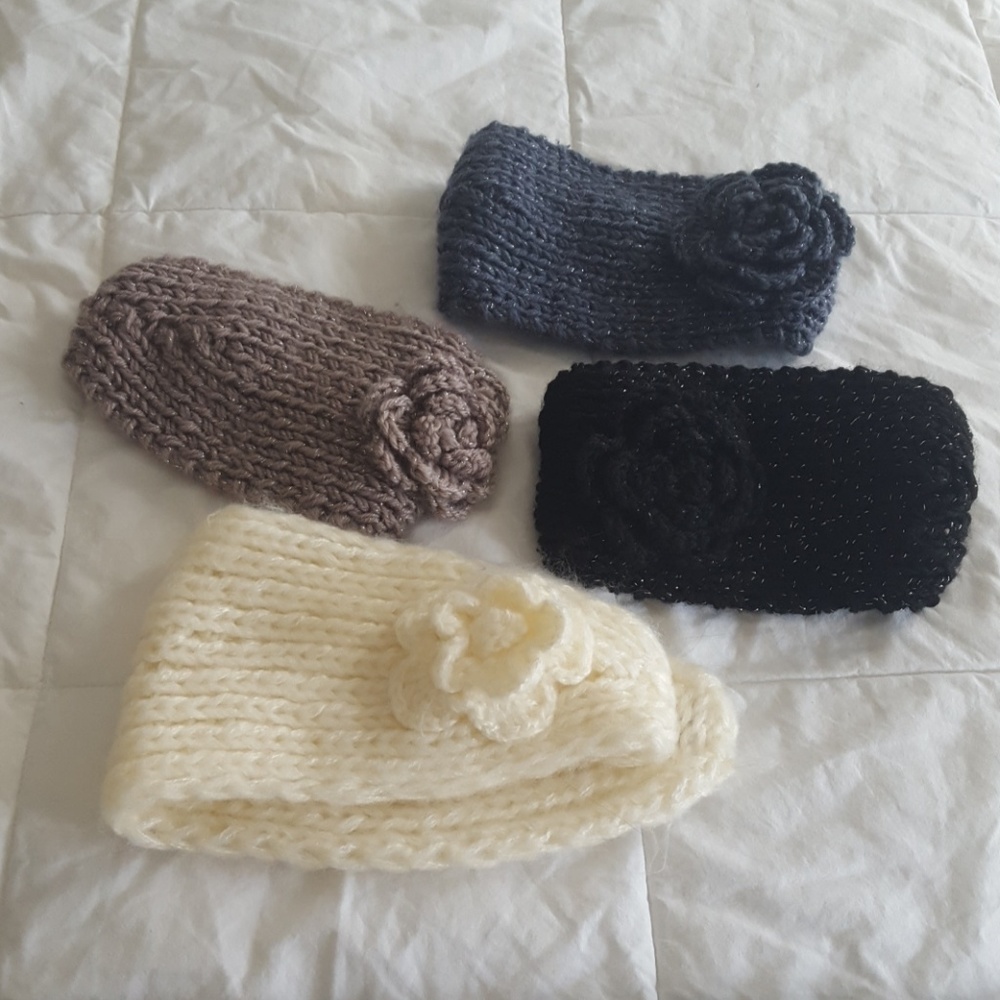 Knit headband scarves
