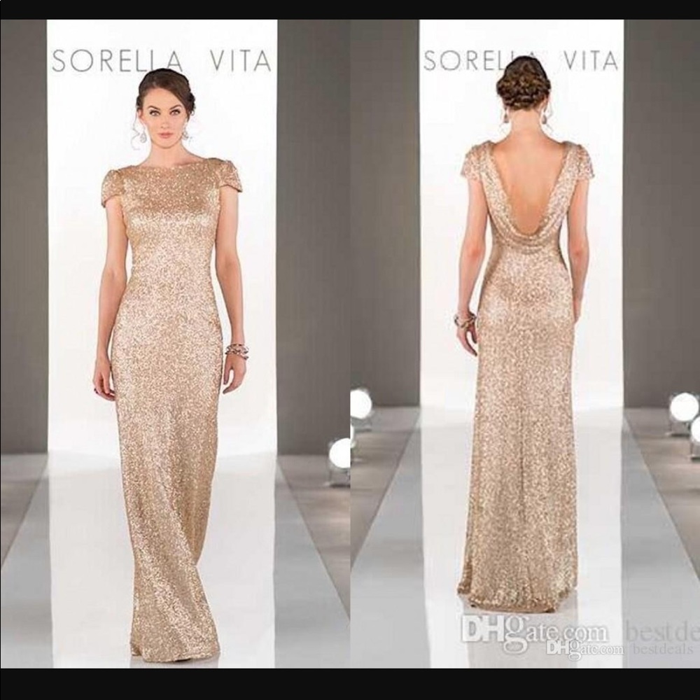 Sorella vita rose gold sequin dress