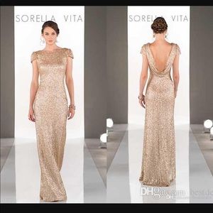 Sorella vita rose gold sequin dress