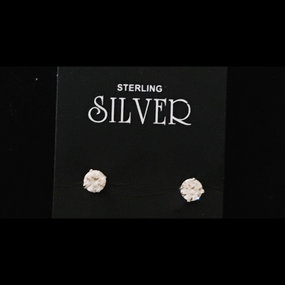 Sterling silver bun earrings